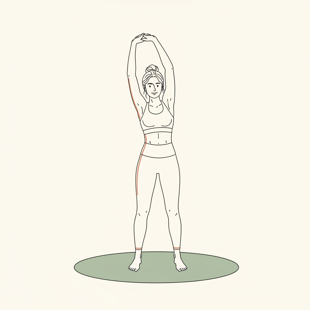 Illustration of Overhead Triceps Stretch