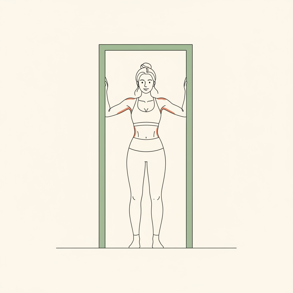 Illustration of Pec Stretch at Doorway