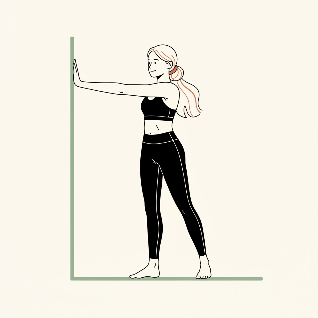Illustration of Pec Stretch at Wall