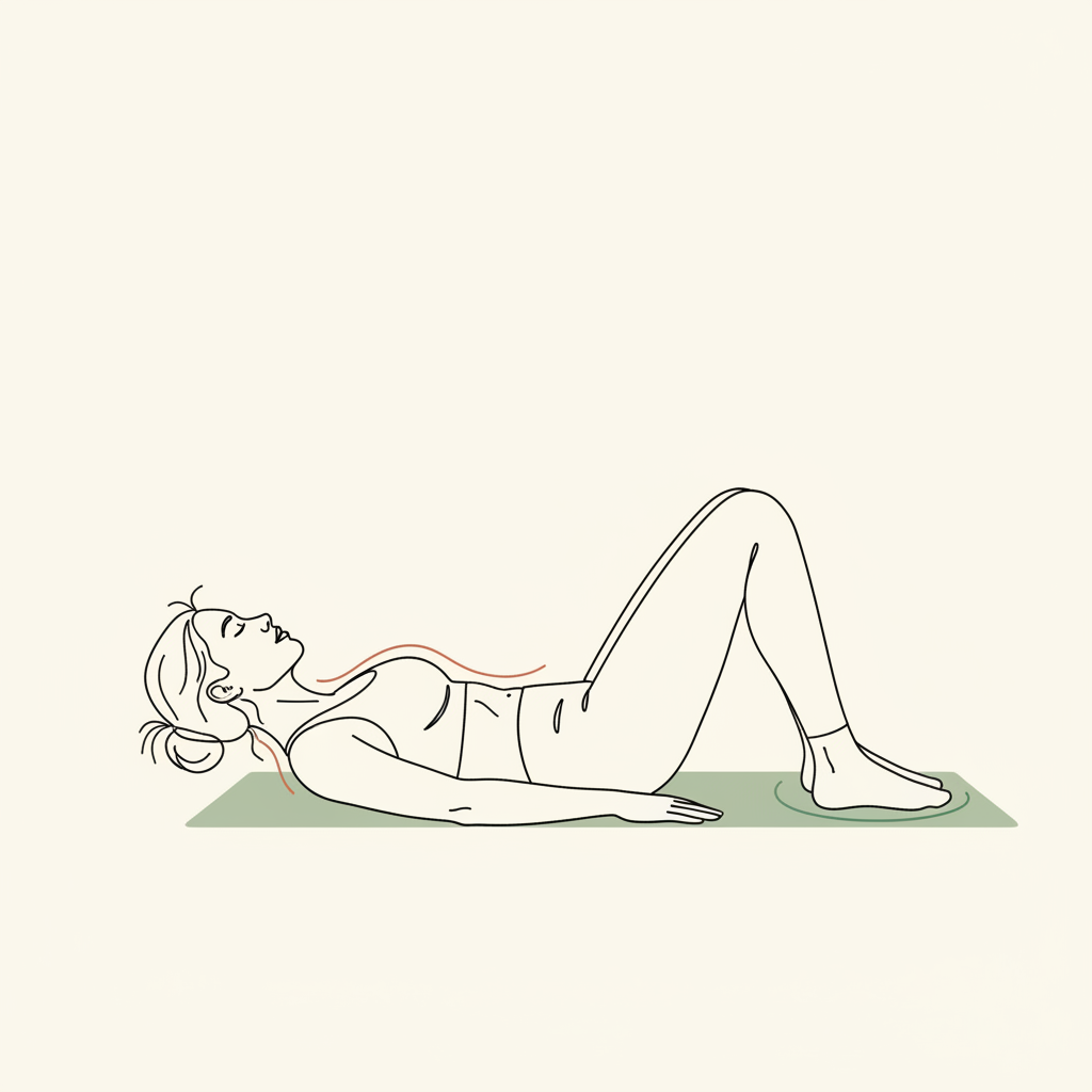 Illustration of Pelvic Tilts (lying)