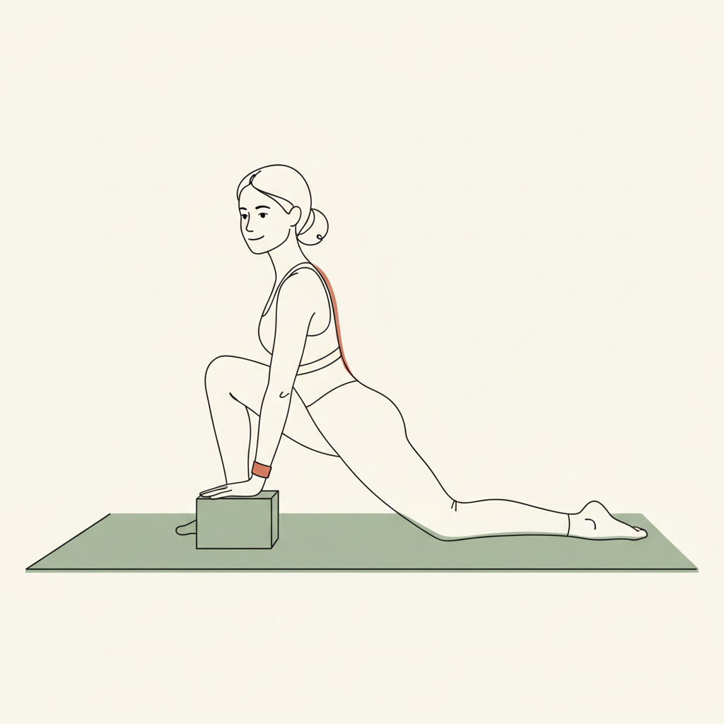 Illustration of Pigeon Pose Prep