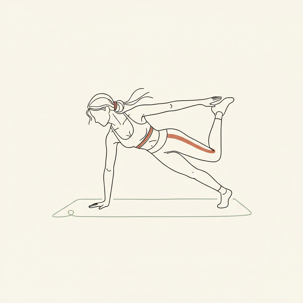 Illustration of Plank Jacks (or Alternating Taps)