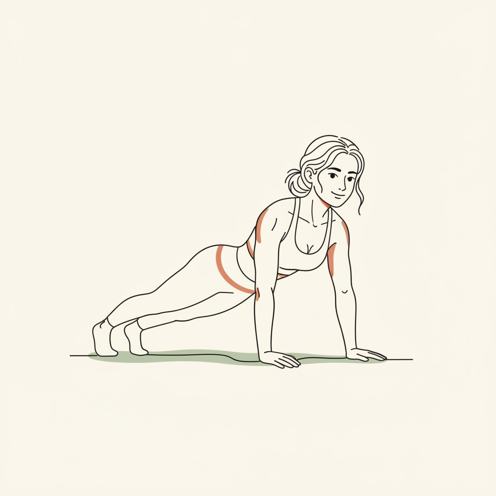Illustration of Plank (on elbows or hands)