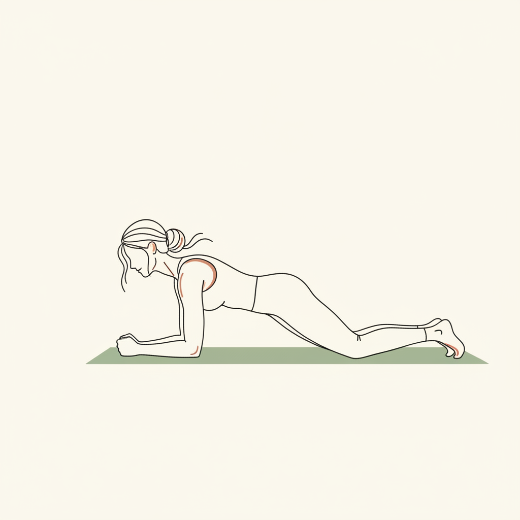 Illustration of Plank (on knees or toes)