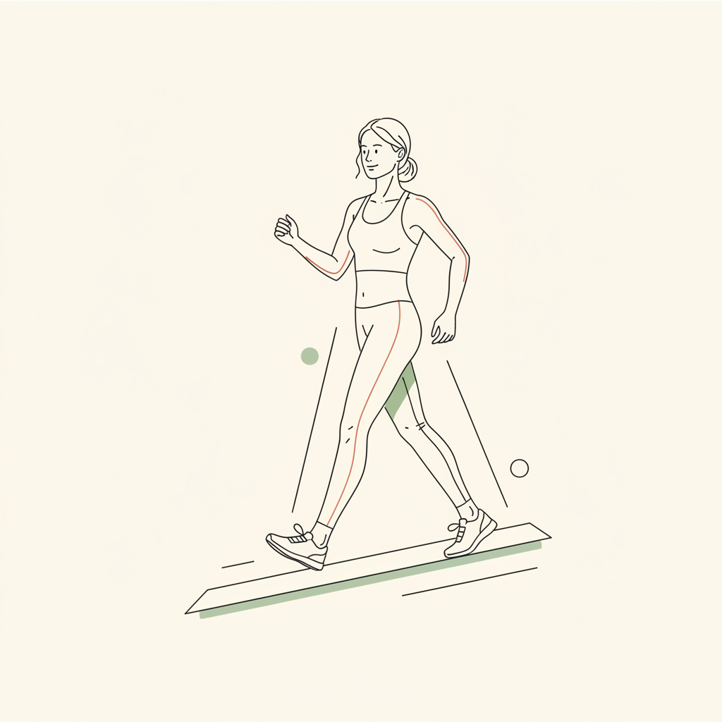 Illustration of Power Walk (slight incline if possible)