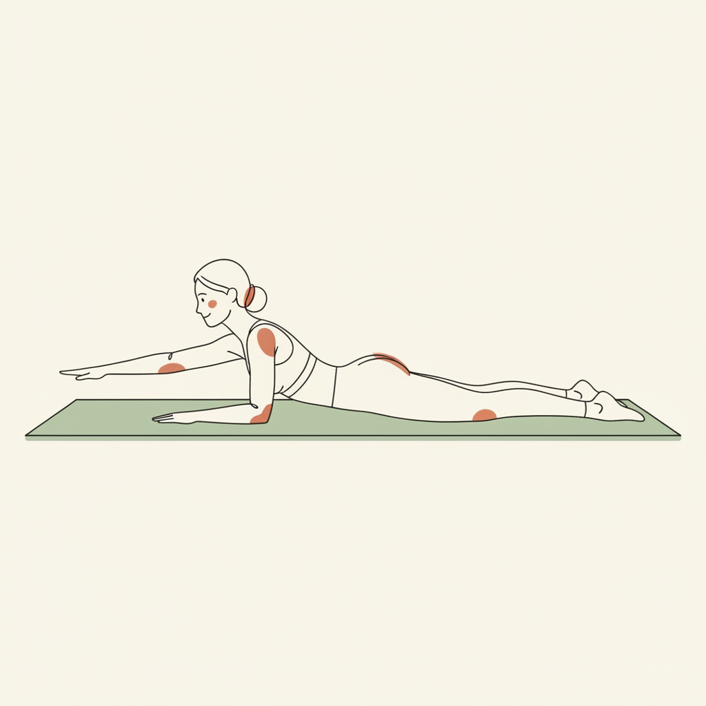 Illustration of Prone Arm & Leg Slides
