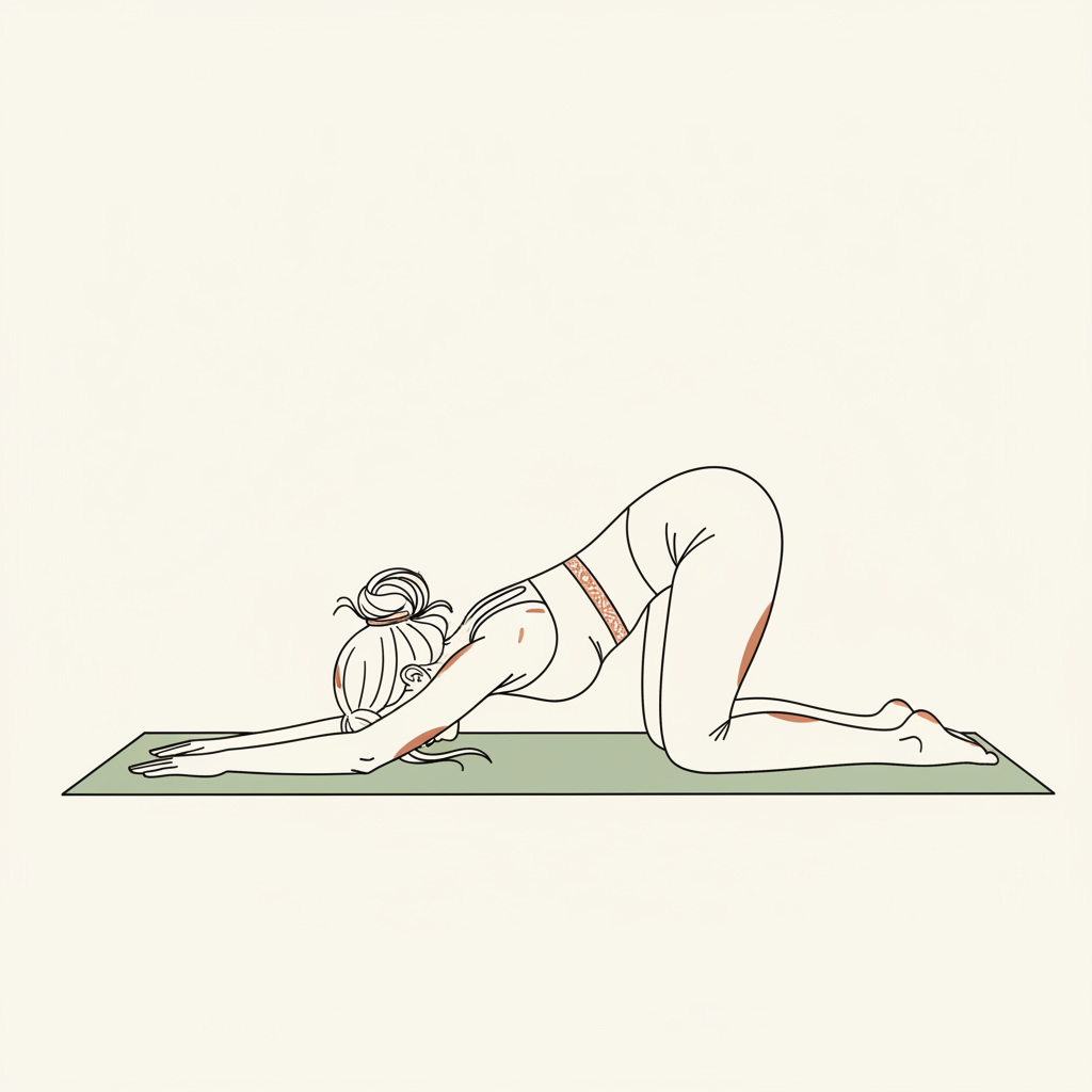Illustration of Puppy Pose