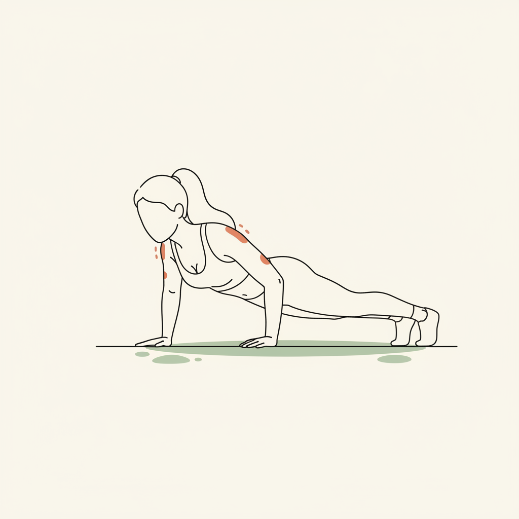 Illustration of Push-Up (on knees or toes)