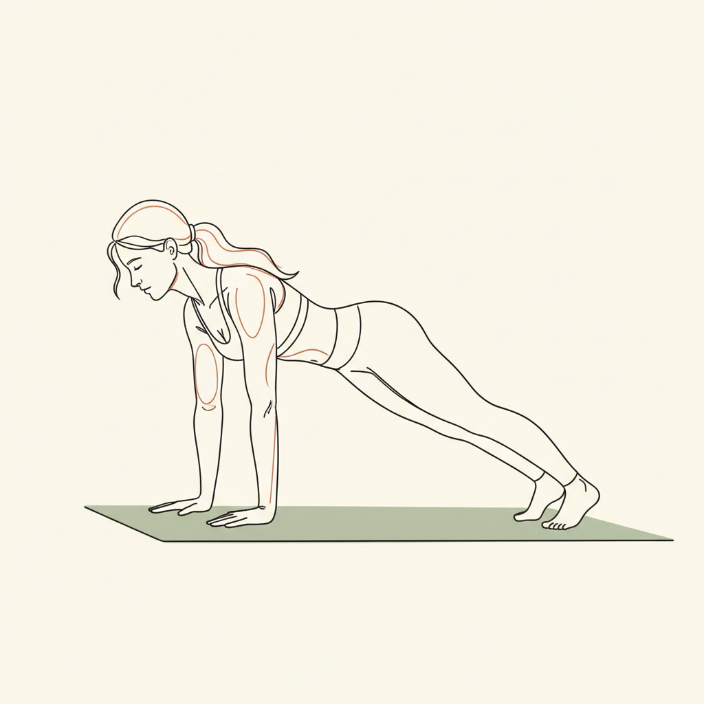 Illustration of Push-Up to Downward Dog