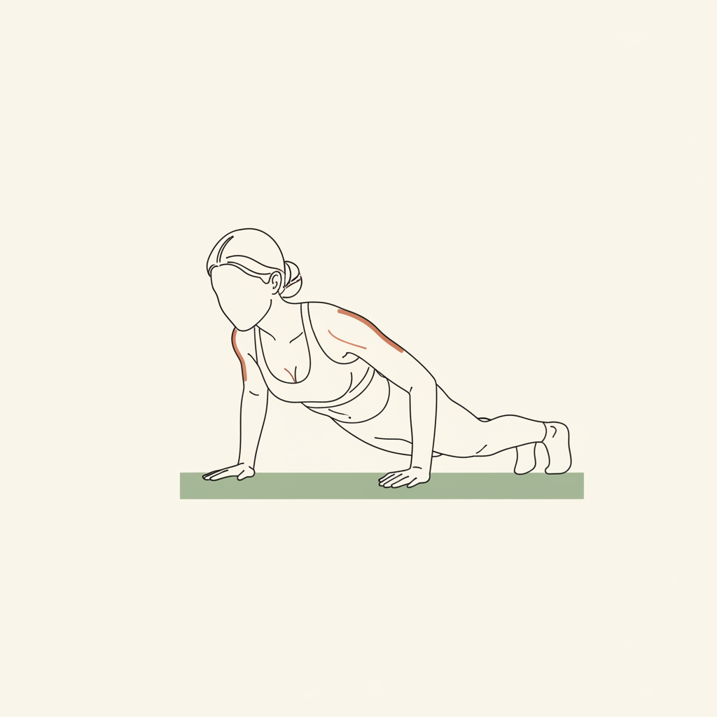 Illustration of Push-ups (knees or toes)