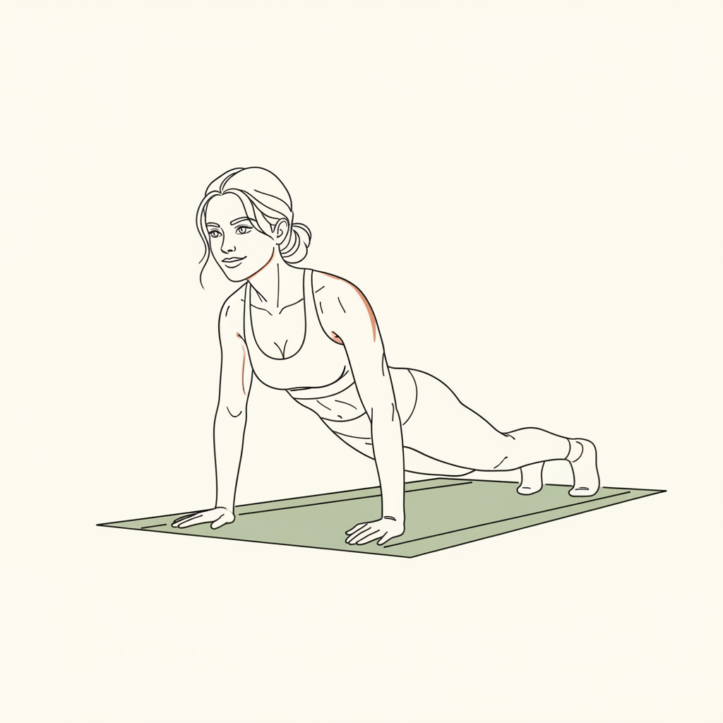 Illustration of Push-Ups (on knees or toes)