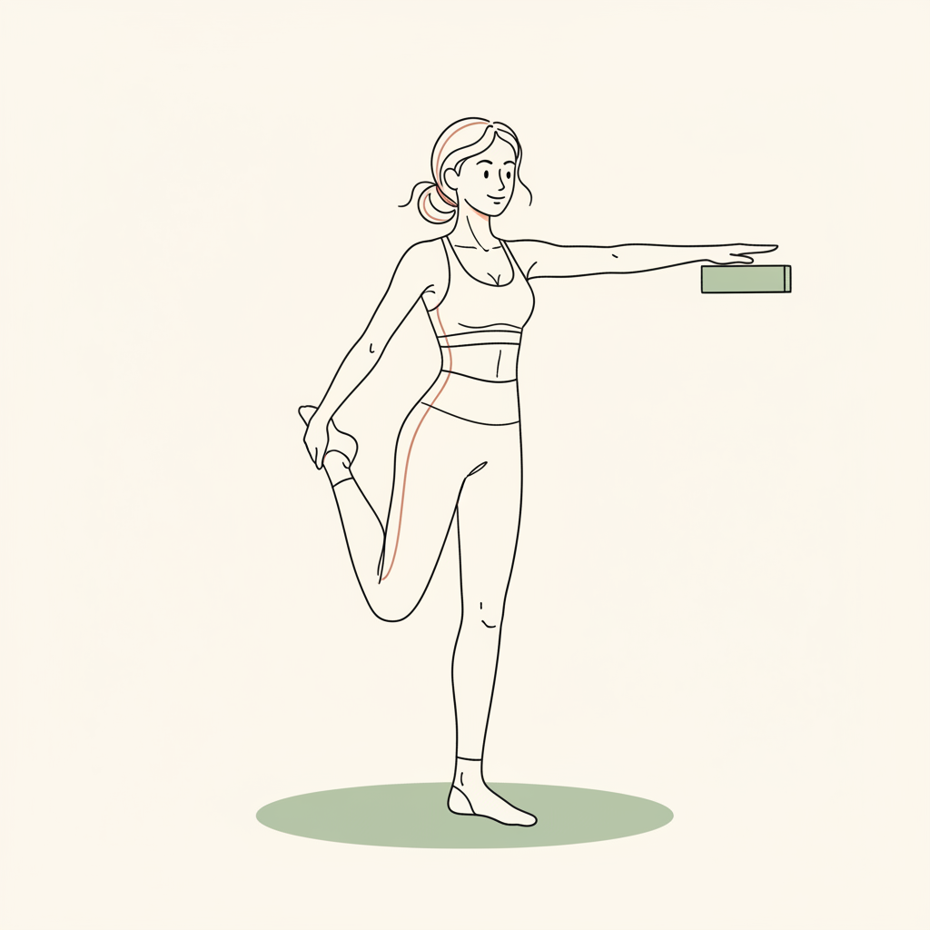 Illustration of Quad Stretch (standing)