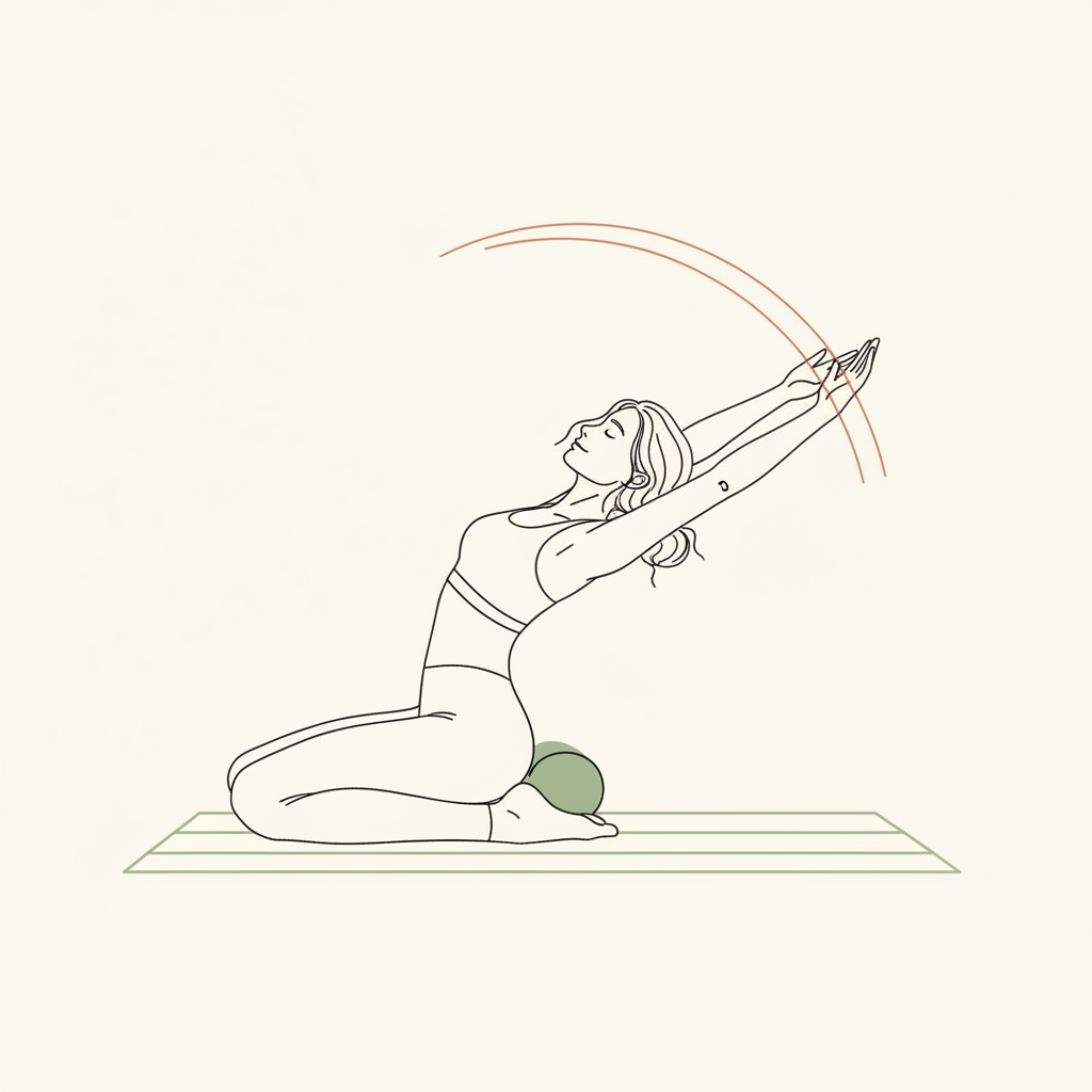 Illustration of Reclined Constructive Rest with Arm Sweeps