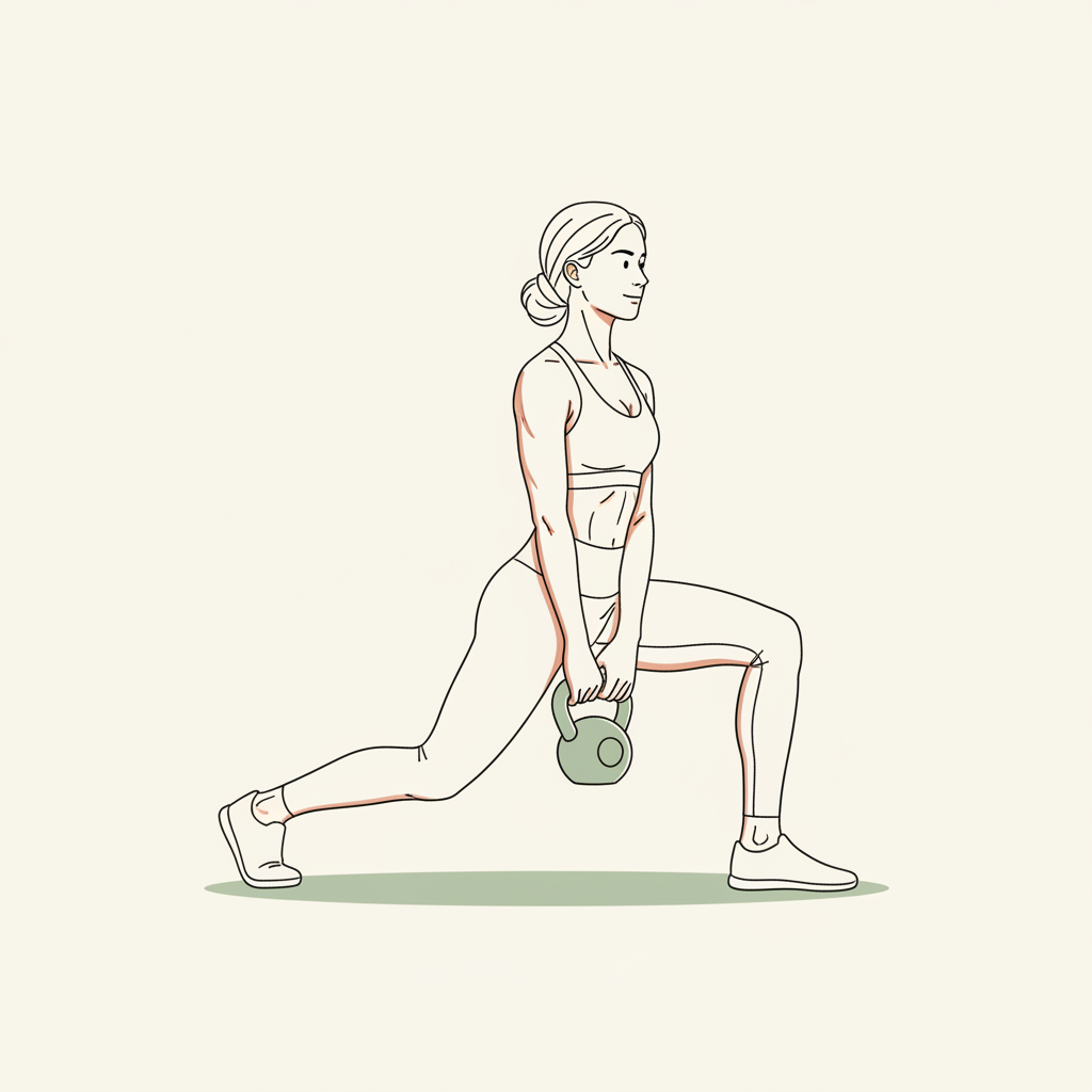 Illustration of Reverse Lunges (alternating)