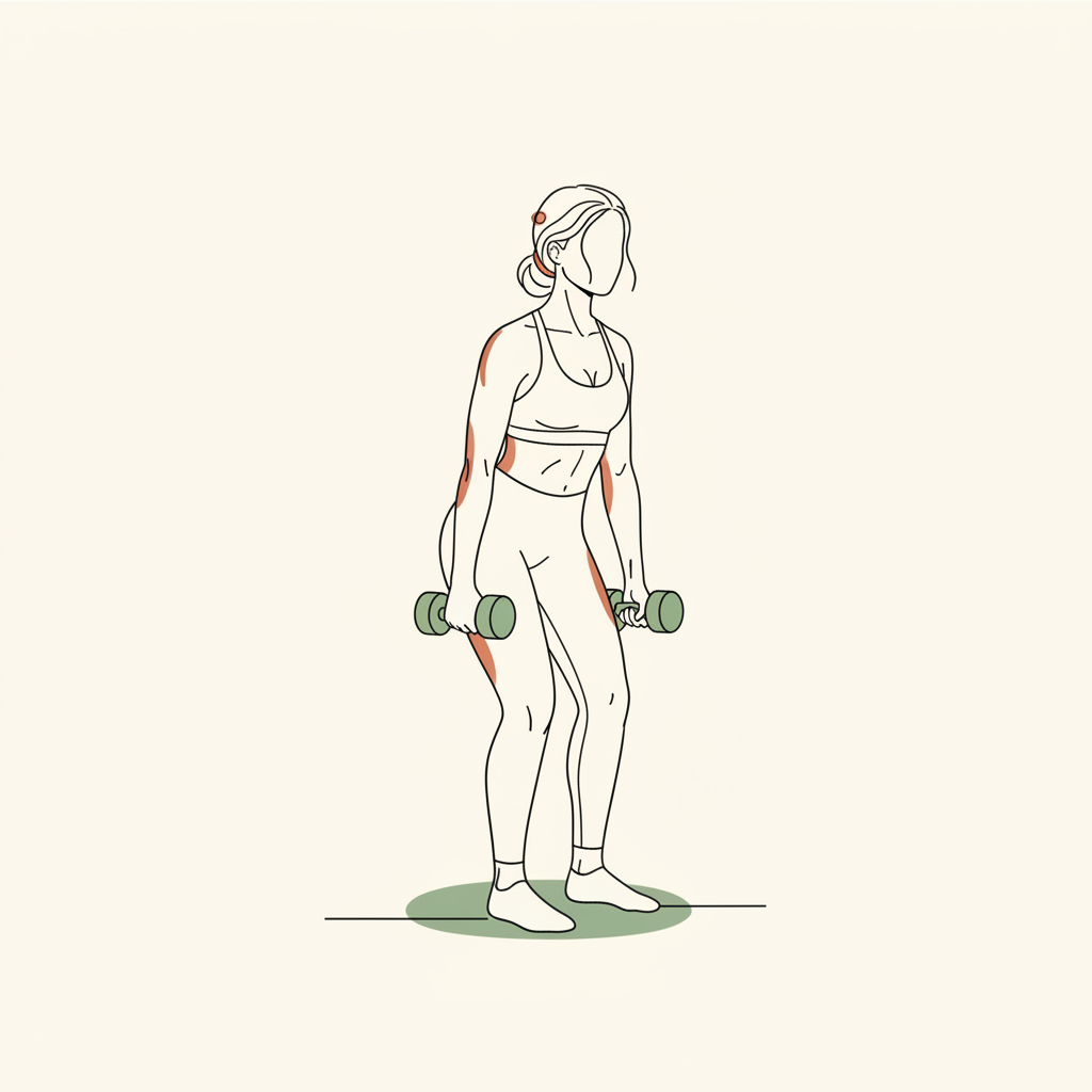 Illustration of Romanian Deadlift (Dumbbells)