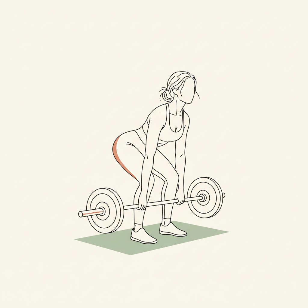 Illustration of Romanian Deadlift (RDL)