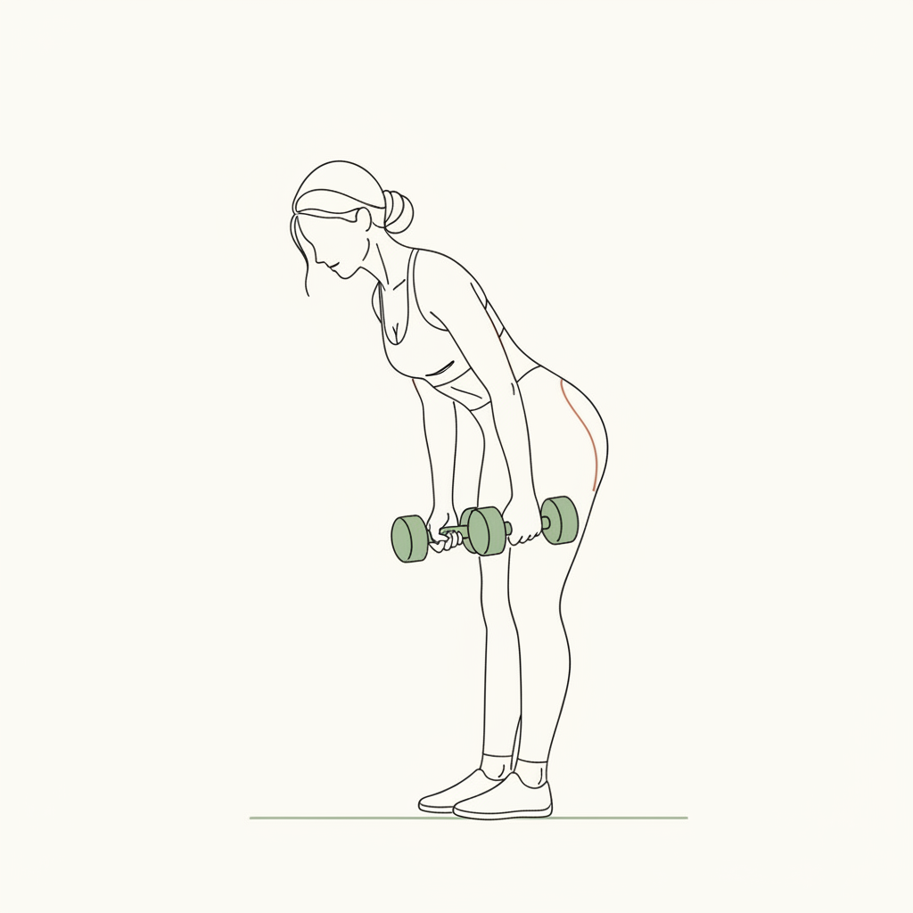 Illustration of Romanian Deadlifts (Dumbbells)