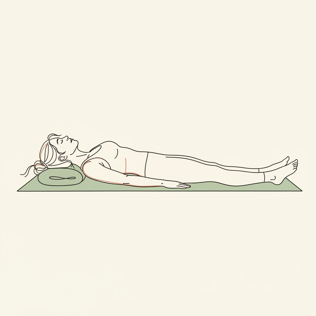 Illustration of Savasana (Corpse Pose)