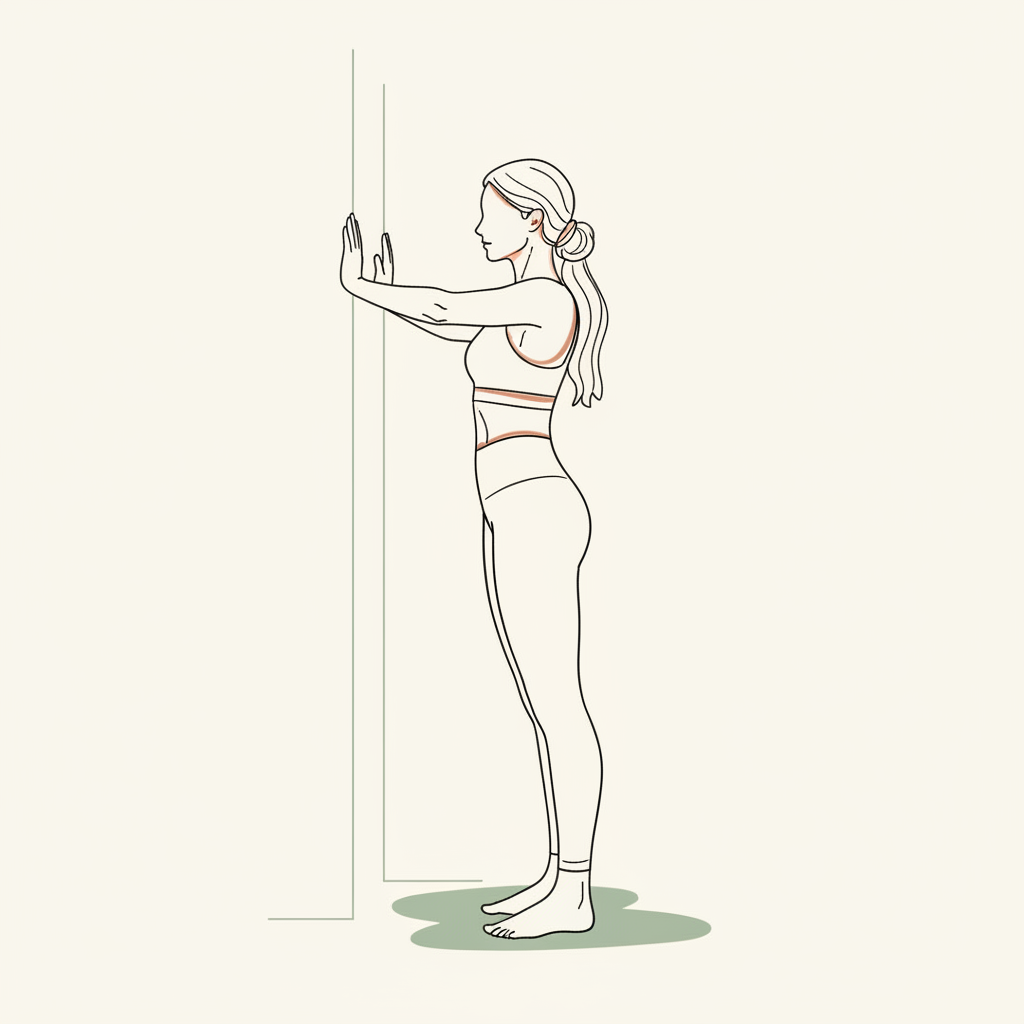 Illustration of Scapular Wall Slides