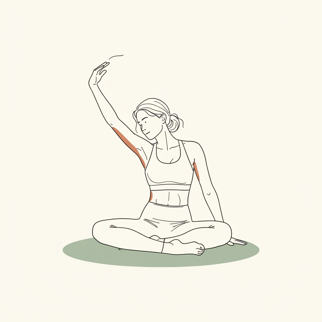 Illustration of Seated Side Bend