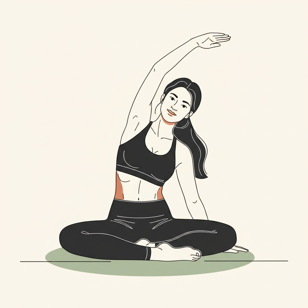 Illustration of Seated Side Bends
