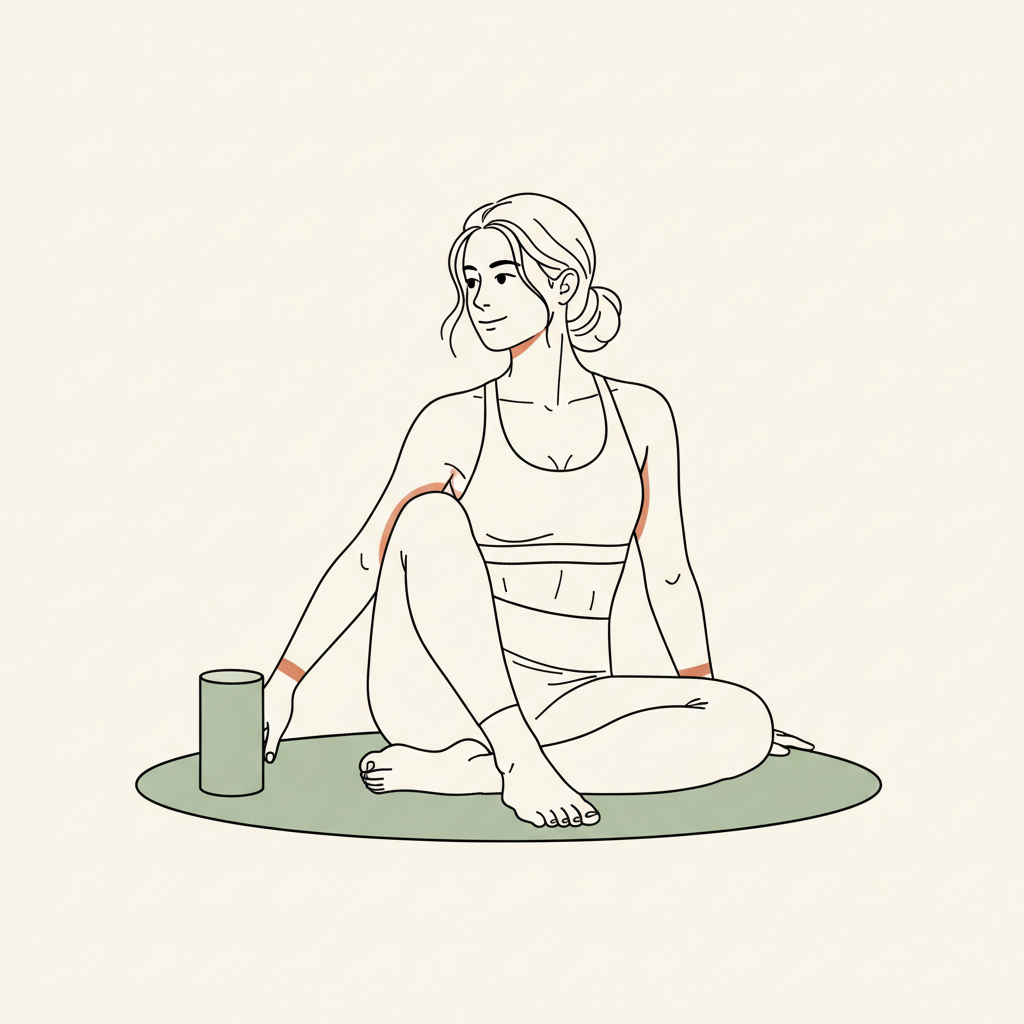 Illustration of Seated Spinal Twist