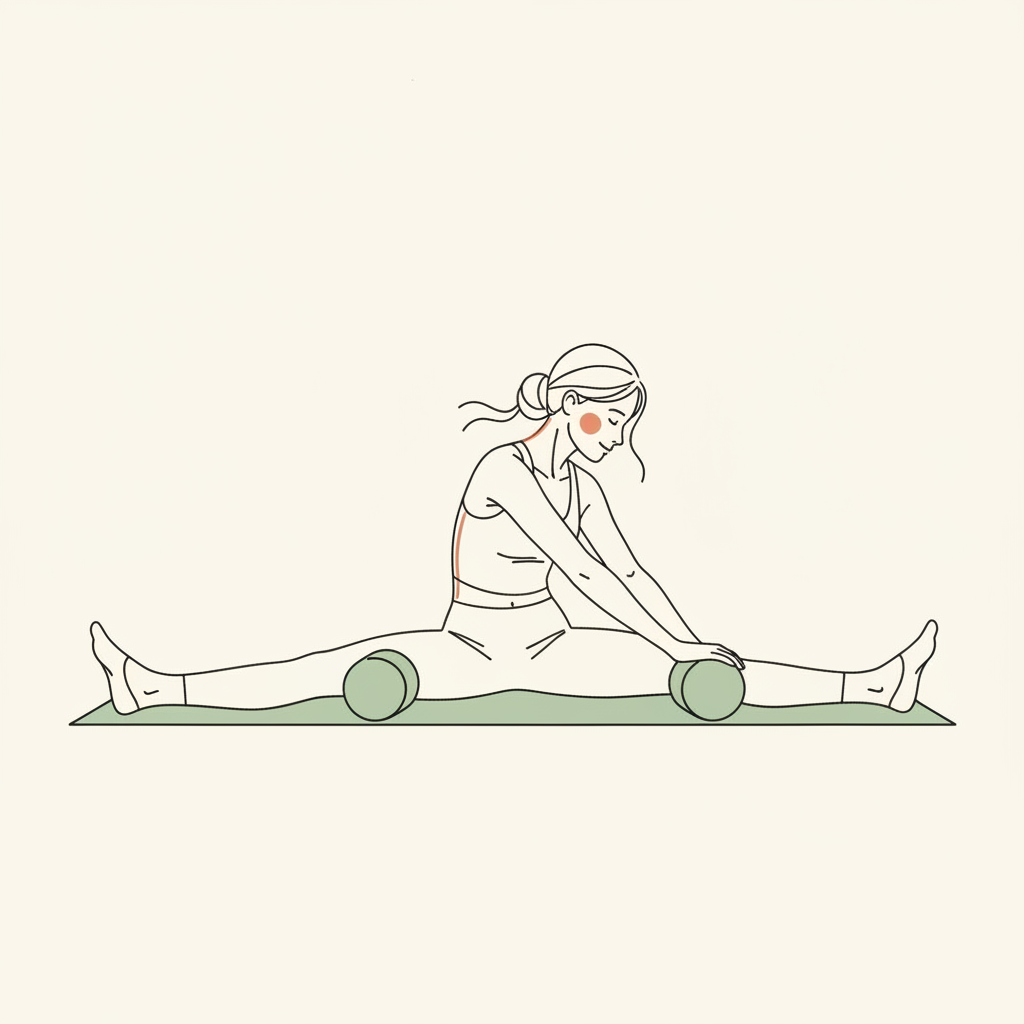 Illustration of Seated Straddle Stretch