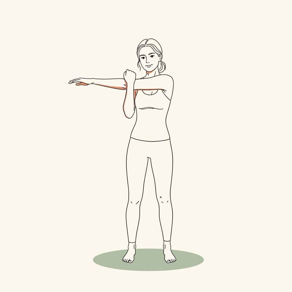 Illustration of Shoulder Cross-Body Stretch