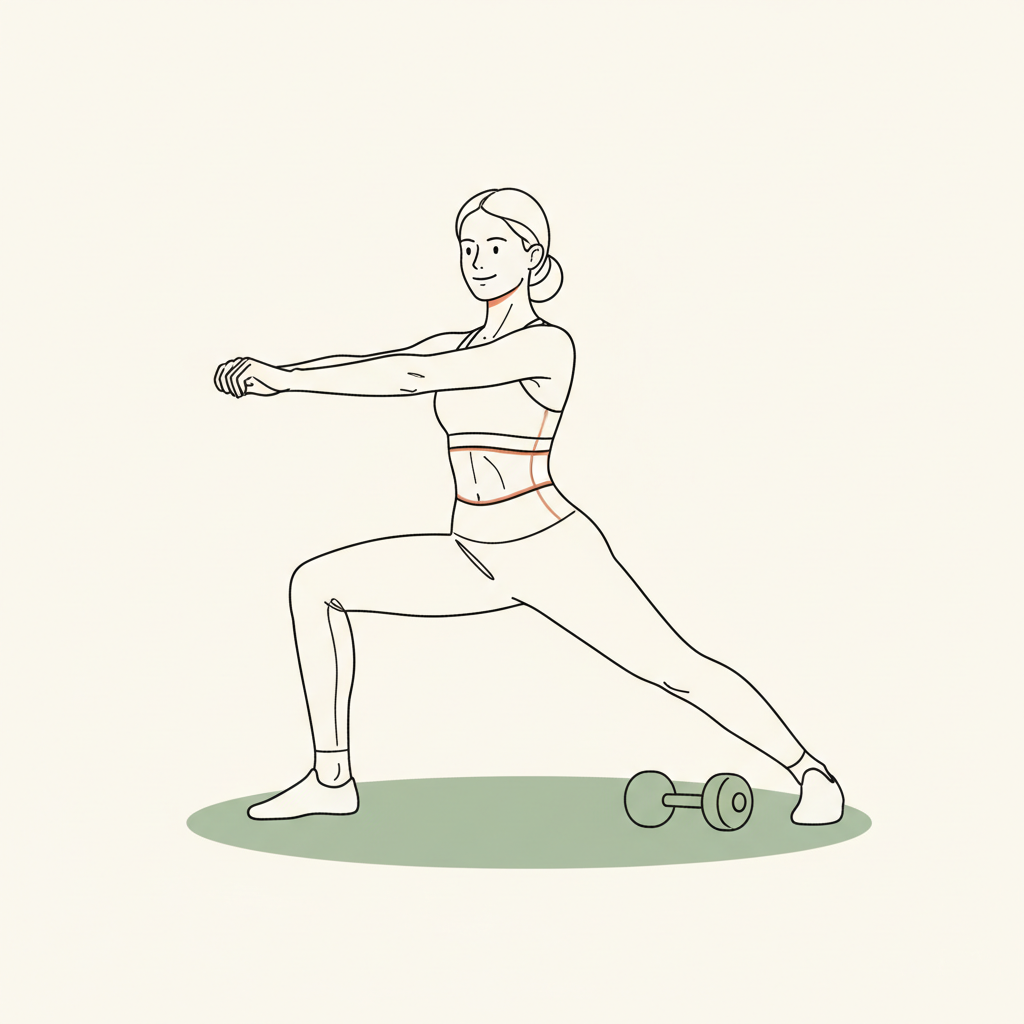 Illustration of Side Lunge with Reach
