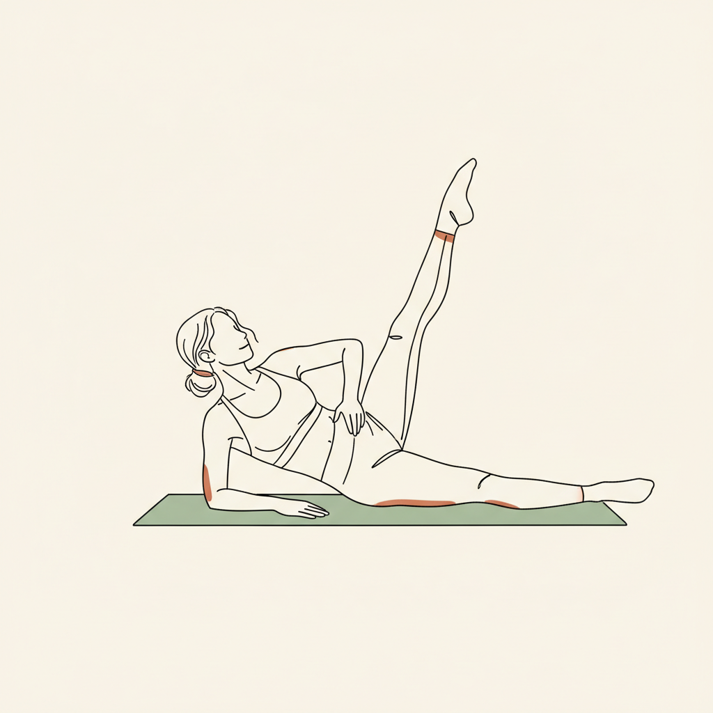 Illustration of Side Lying Leg Lift
