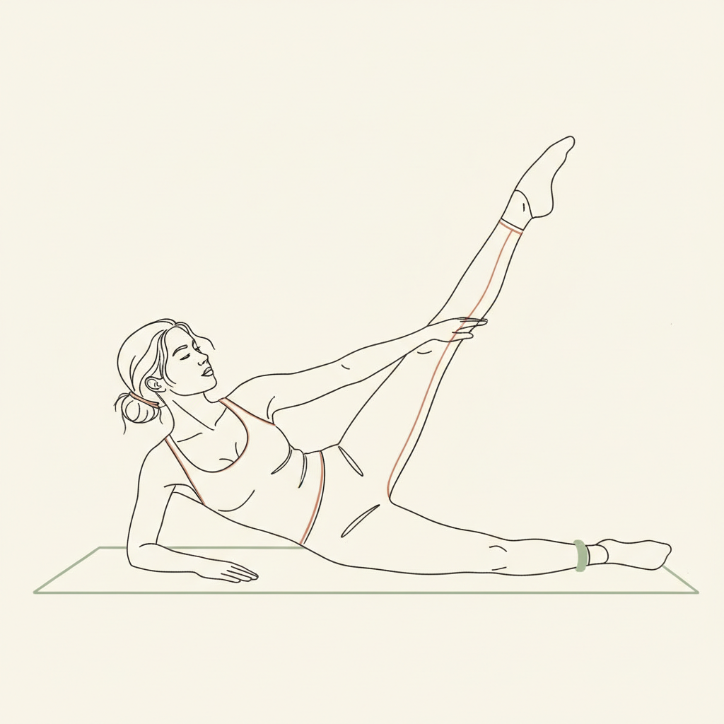 Illustration of Side Lying Leg Lifts