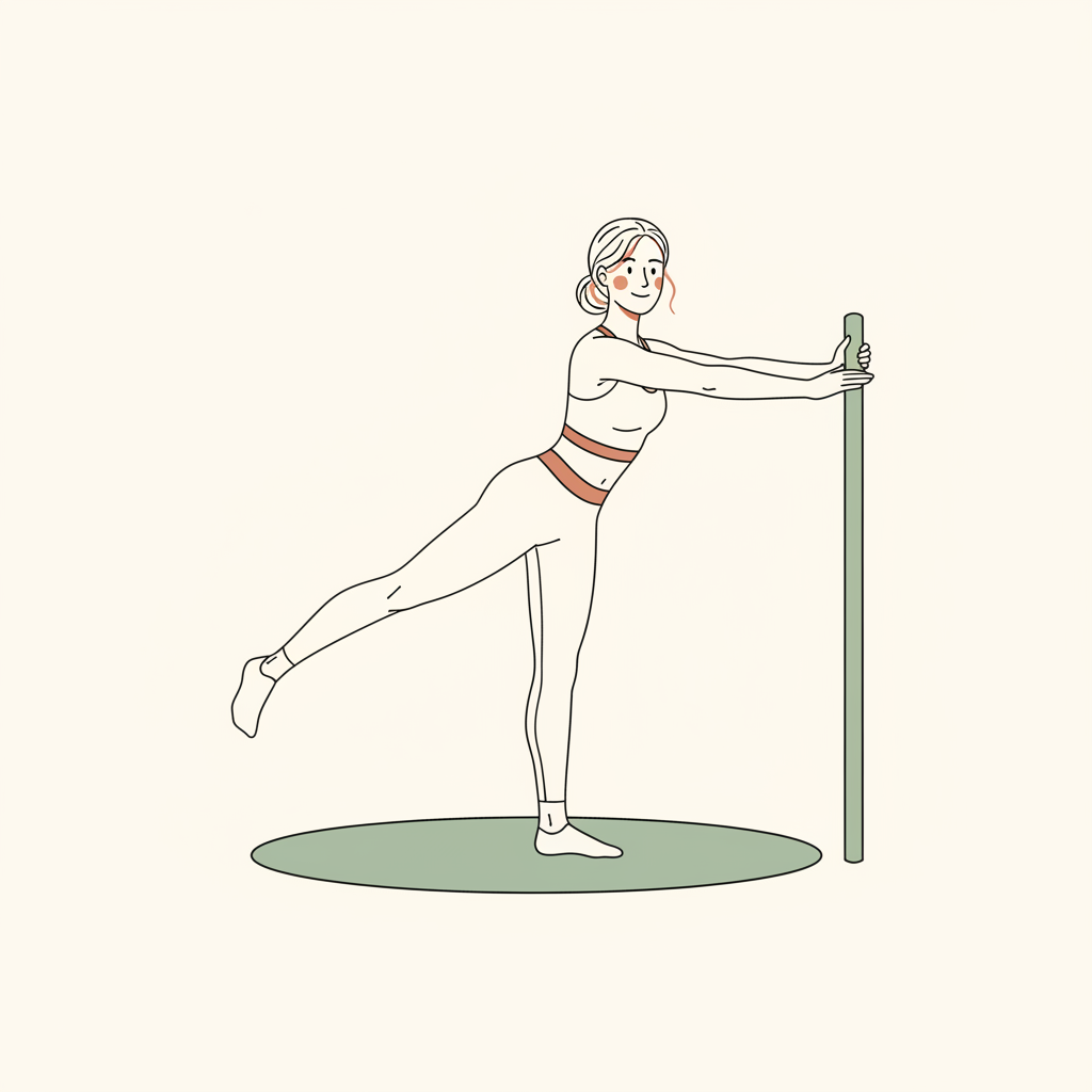 Illustration of Single Leg Deadlift (with support if needed)