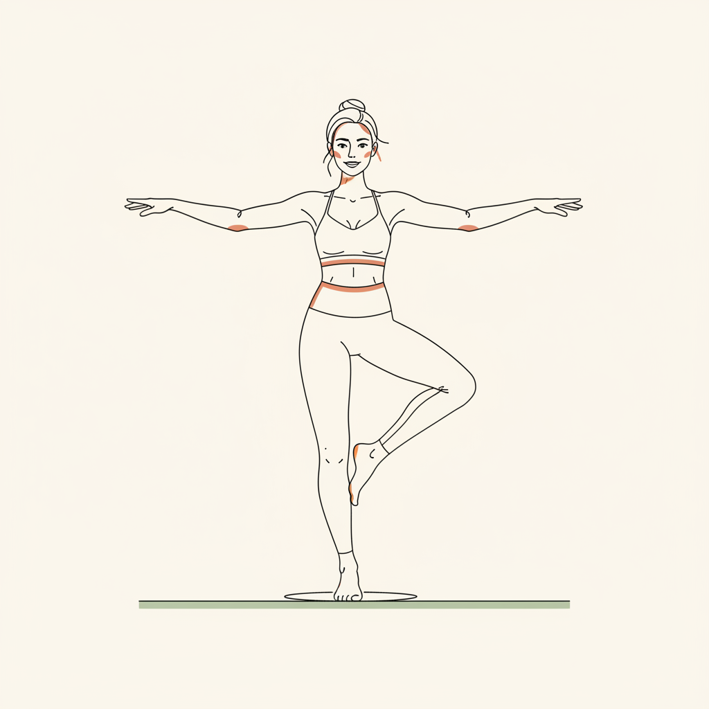 Illustration of Single Leg Stand (left)