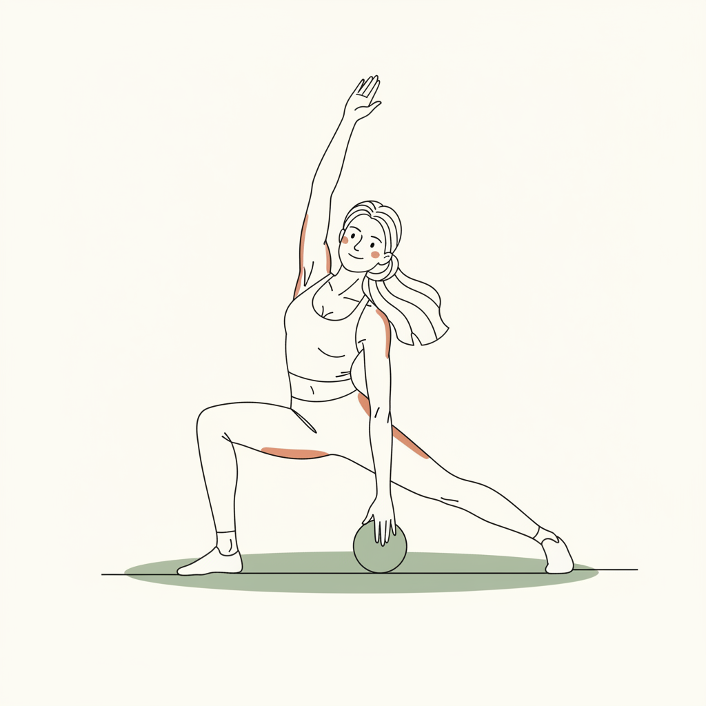 Illustration of Spiderman Lunge with Rotation