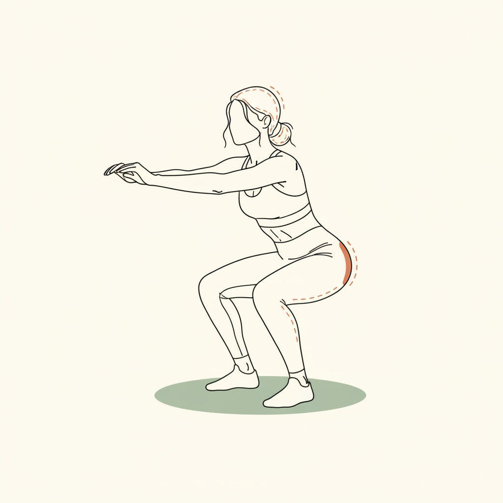 Illustration of Squat to Calf Raise