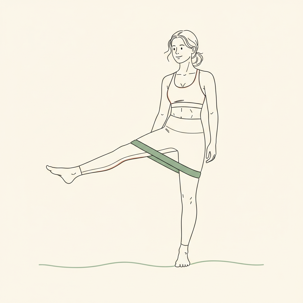 Illustration of Standing Abduction (with or without band, per side)
