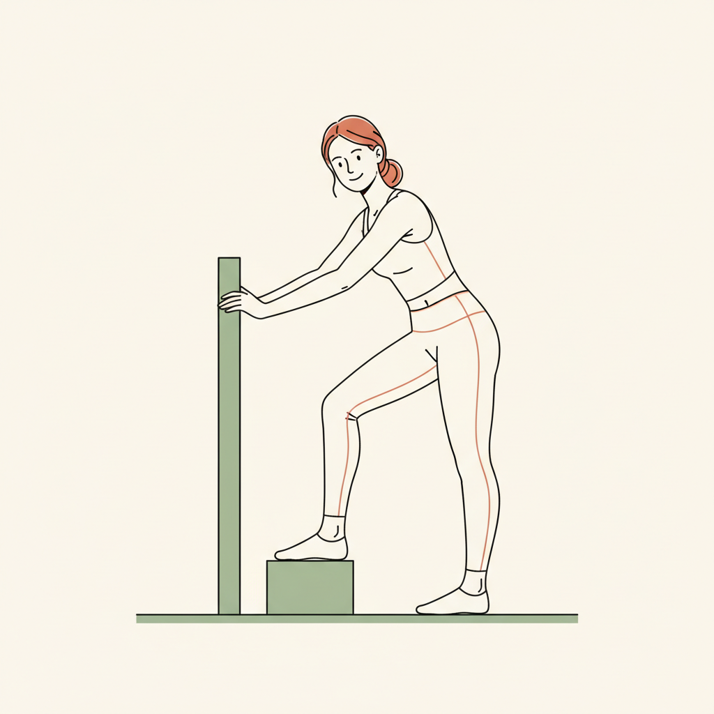 Illustration of Standing Calf Stretches