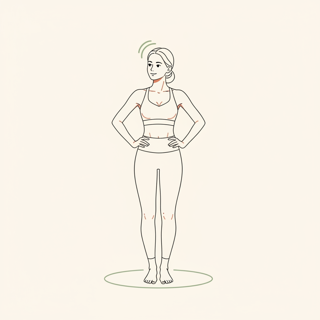 Illustration of Standing Head Turns (slow)