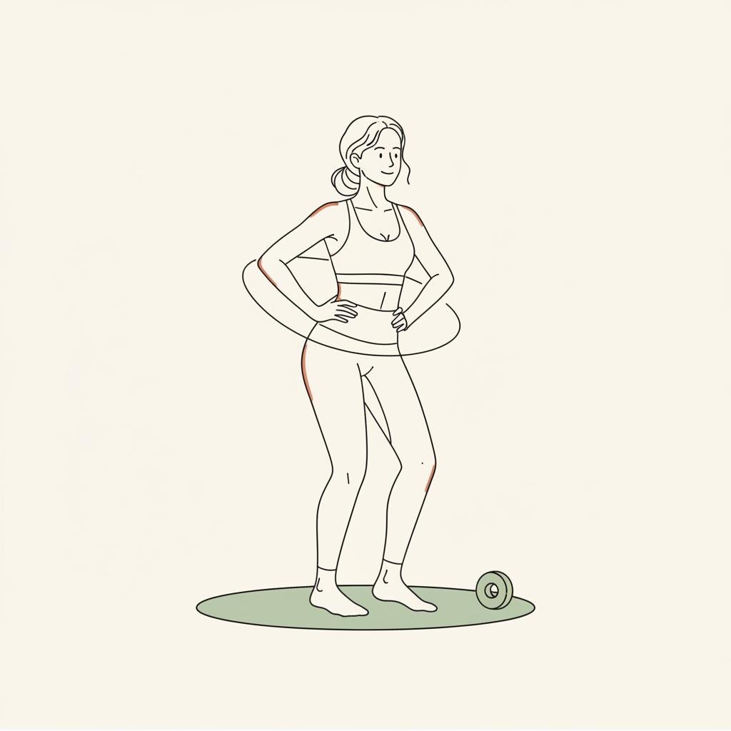 Illustration of Standing Pelvic Circles