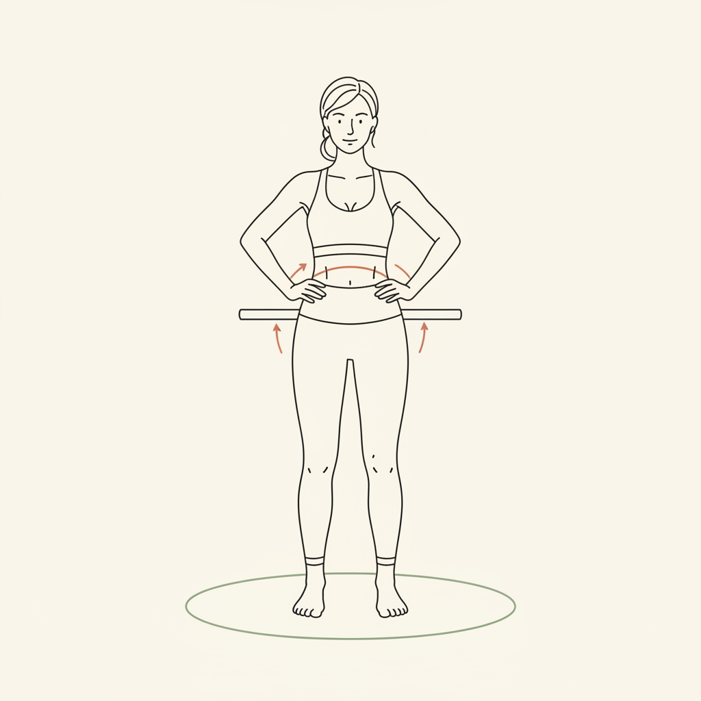 Illustration of Standing Pelvic Tilts