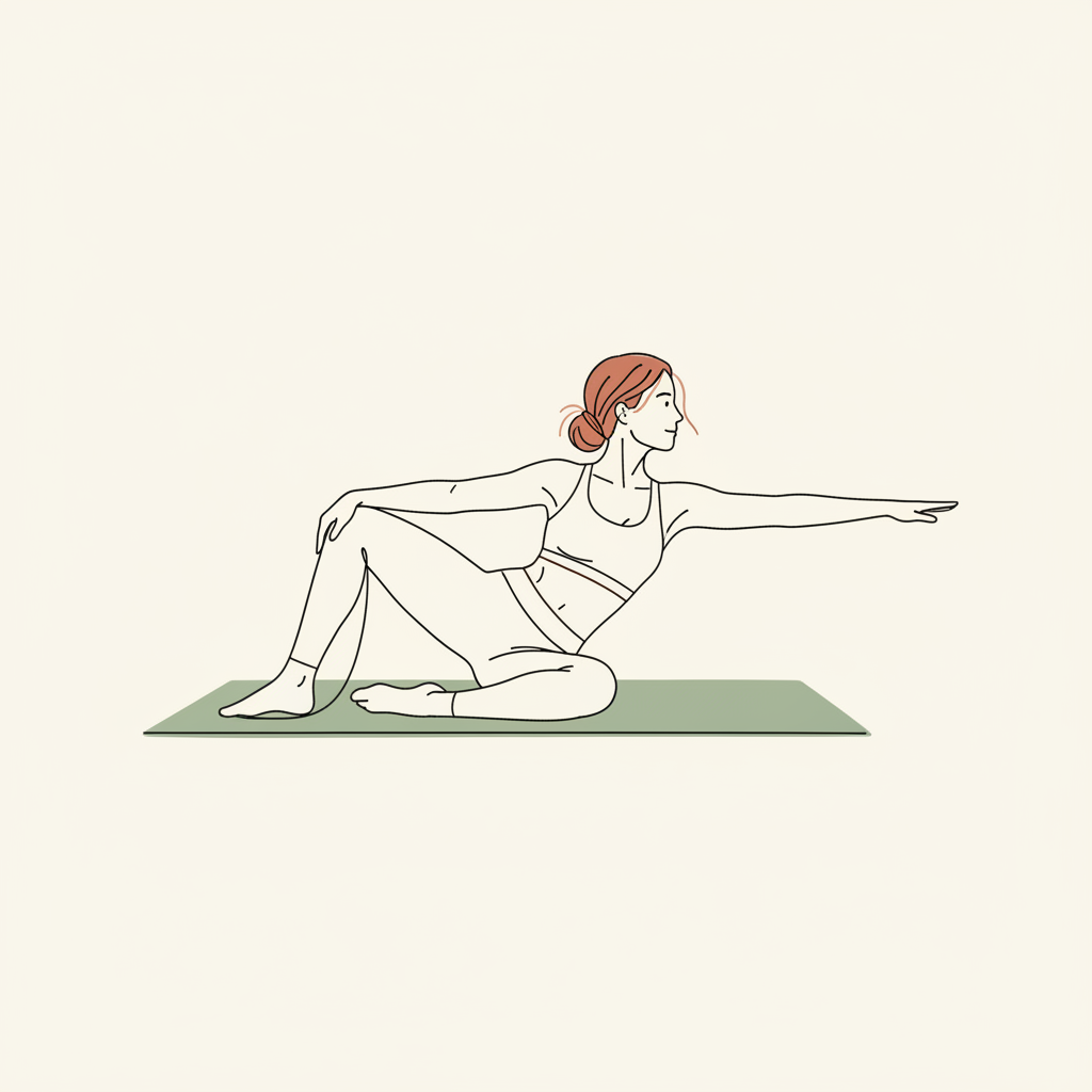Illustration of Supine Gentle Twist