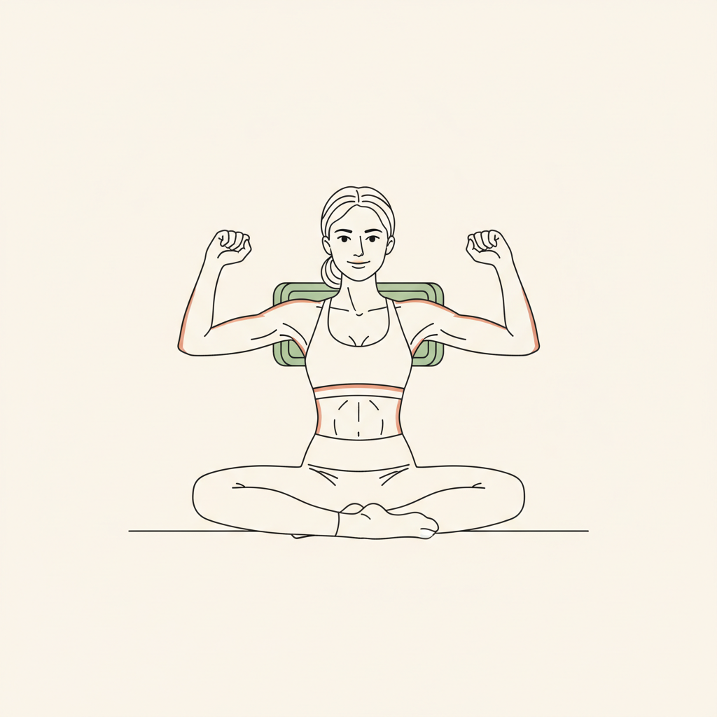 Illustration of Supine Pec Stretch (arms in 'T' or 'goalpost')