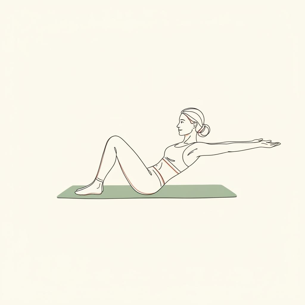 Illustration of Supine Spinal Twist