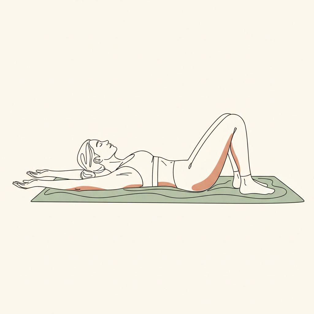 Illustration of Supine Twist