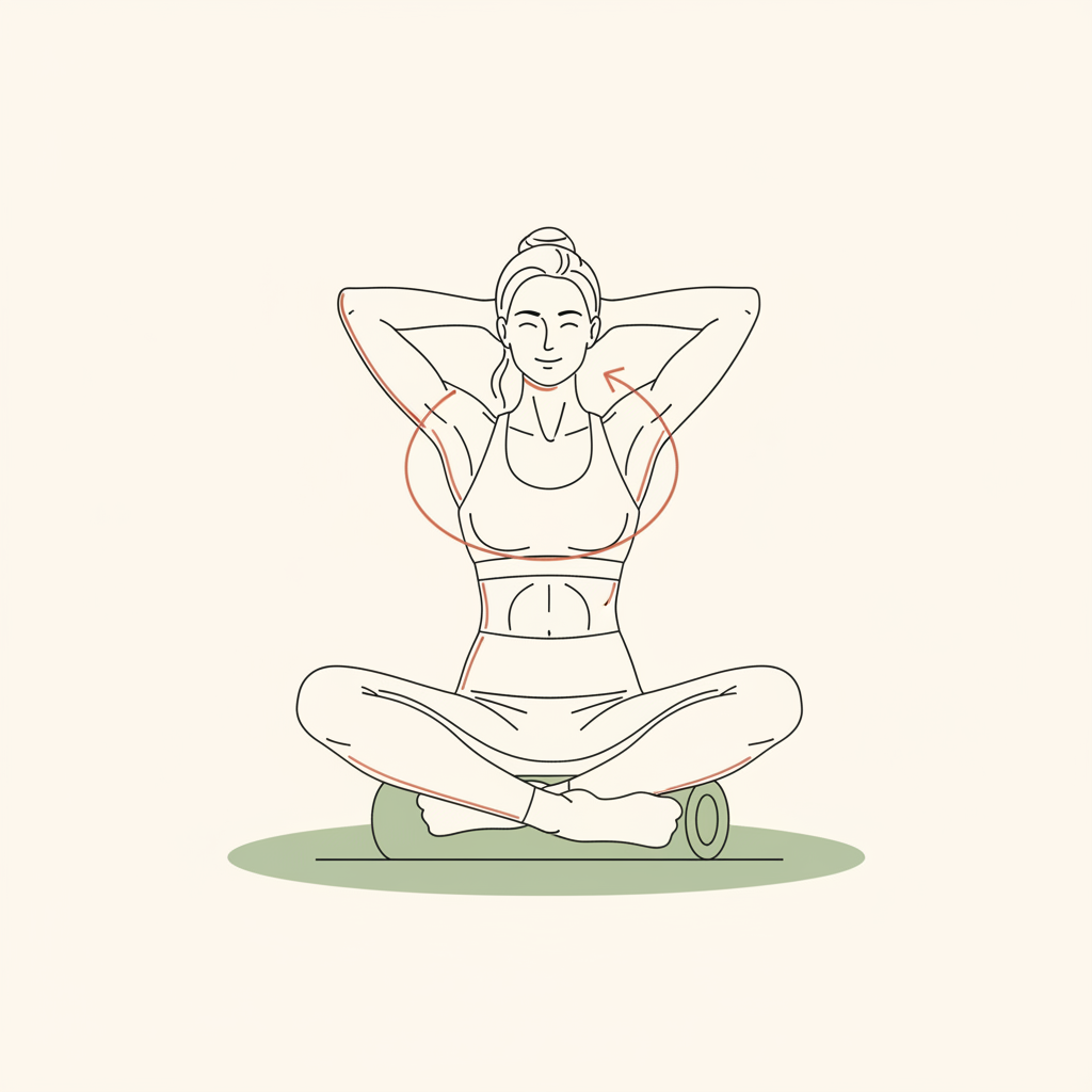 Illustration of Thoracic Rotations (seated)