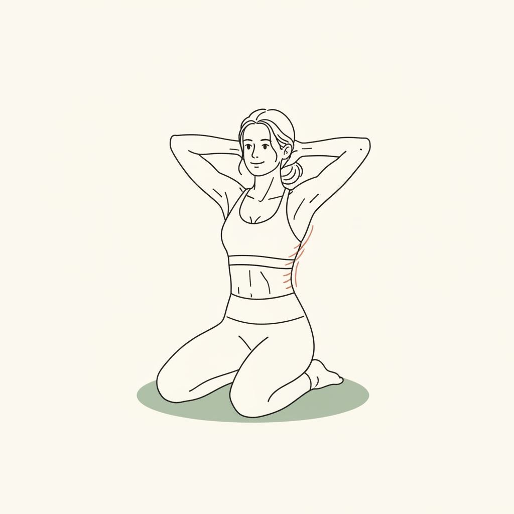 Illustration of Thoracic Rotations (seated or kneeling)