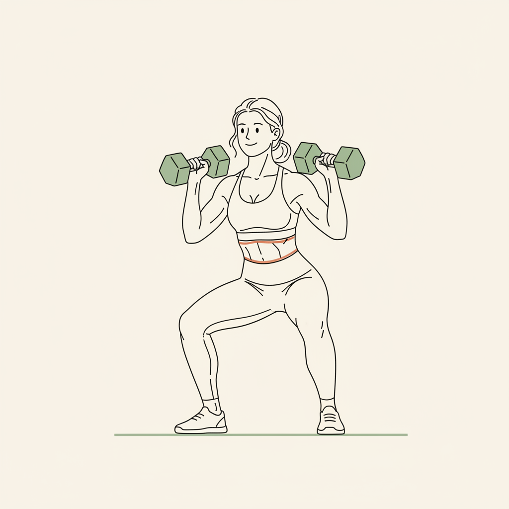 Illustration of Thruster (Dumbbell)
