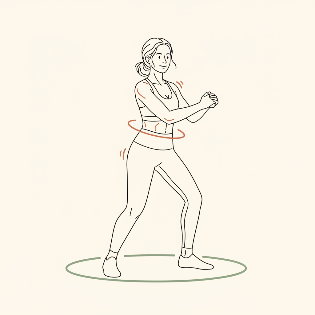 Illustration of Torso Twists (standing)