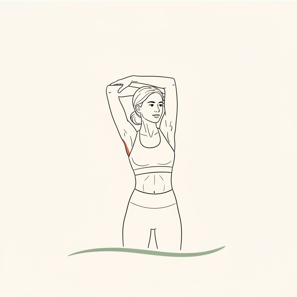 Illustration of Triceps Stretch (overhead)