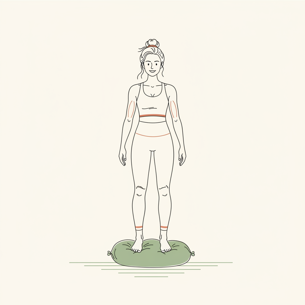 Illustration of Two Feet on Pillow Stand